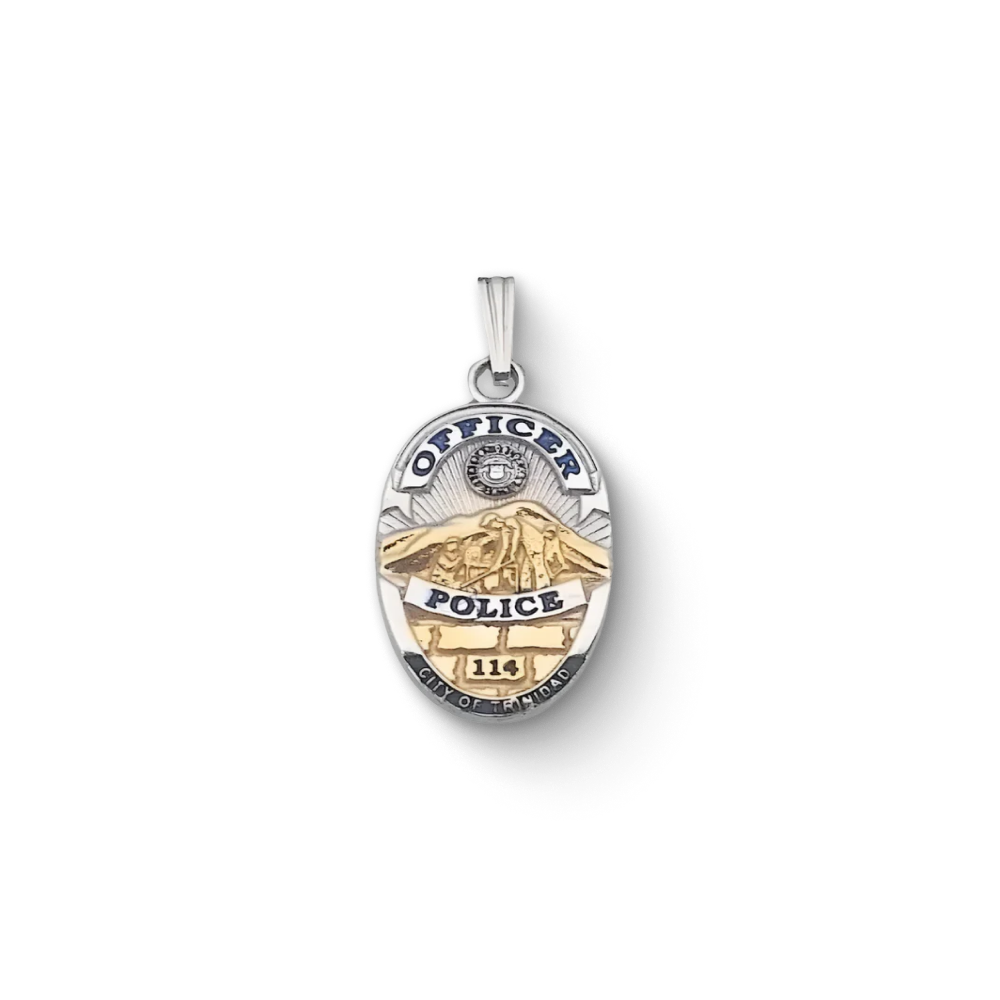 Your Own Law Enforcement Police & Fire Dept. Badge Pendant