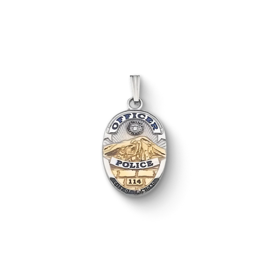 Your Own Law Enforcement Police & Fire Dept. Badge Pendant