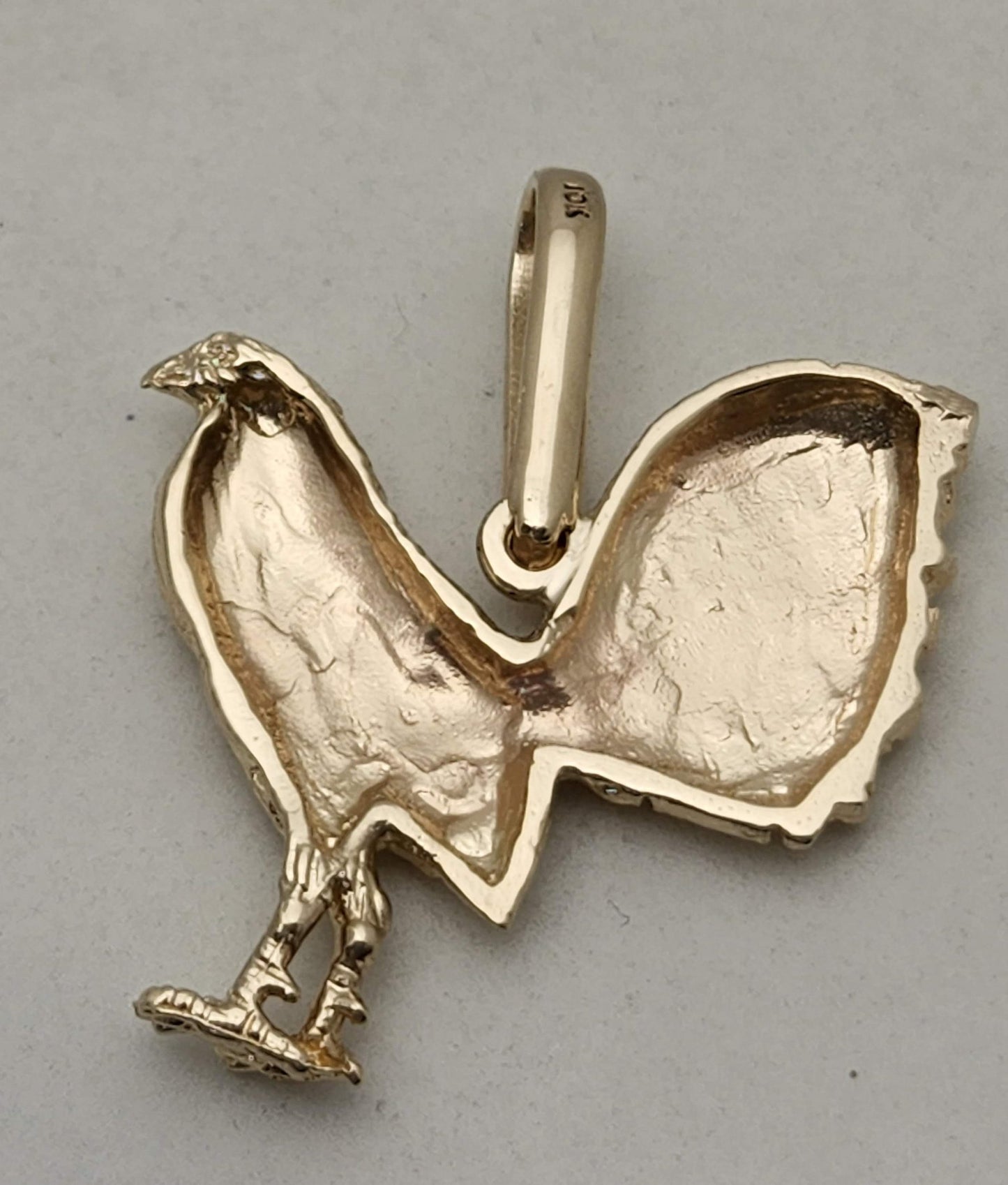 Rooster 1 3/8" Pendant - Gold