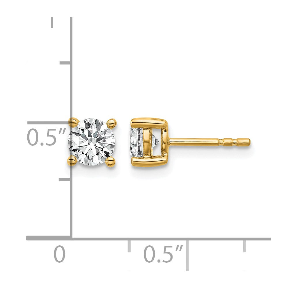 Lab Grown Diamond VS/SI+ G+ Round Complete Four Prong Heavyweight Stud Earrings