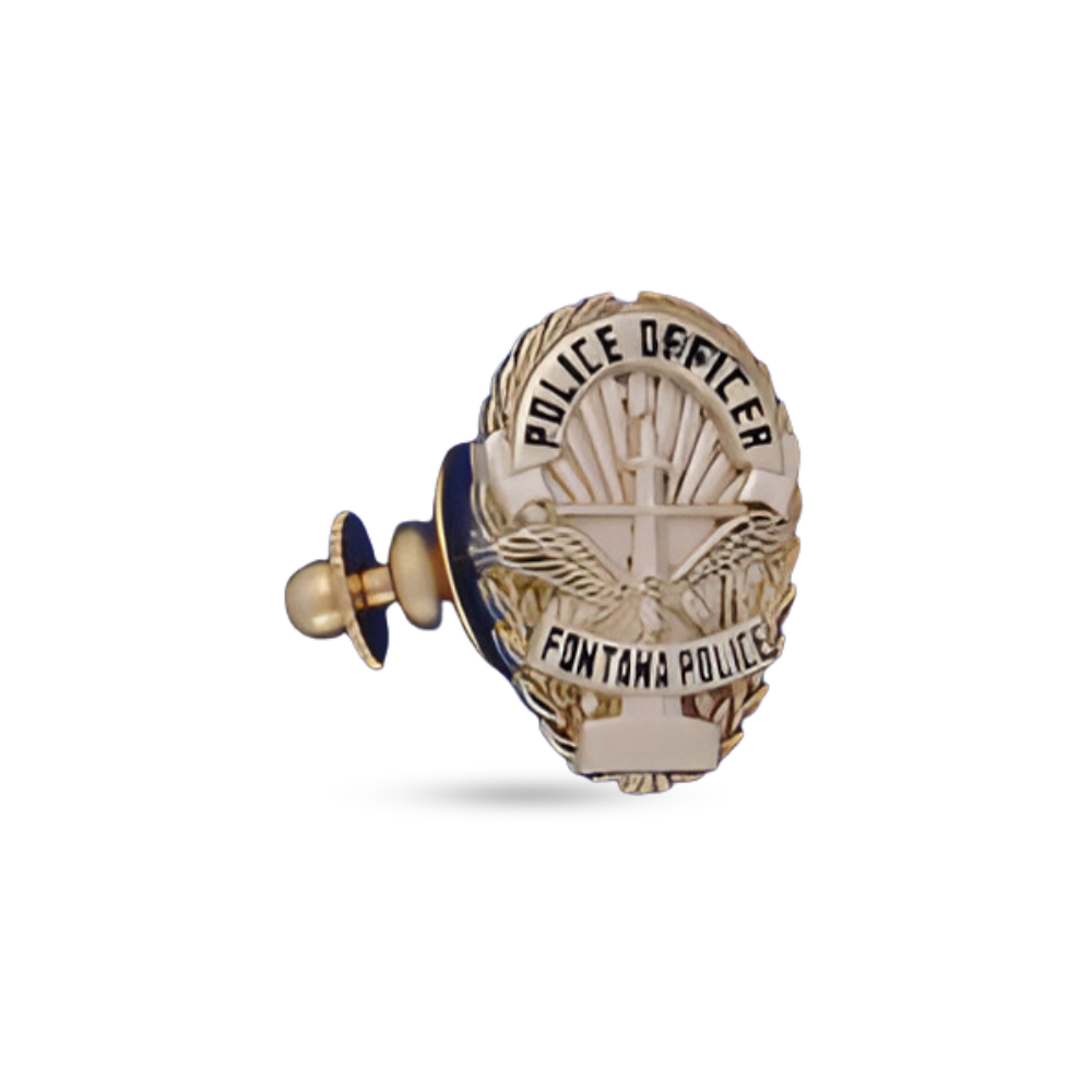 Fontana Police Department Badge Pendant Pin