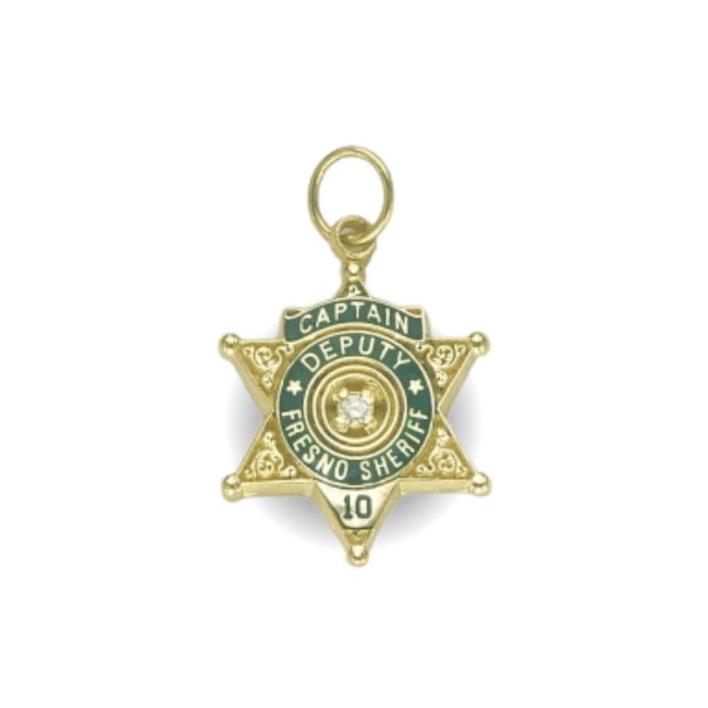 Fresno County Sheriff Department Star Badge Pendant