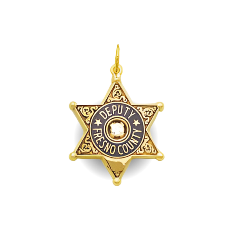 Fresno County Sheriff Department Star Badge Pendant