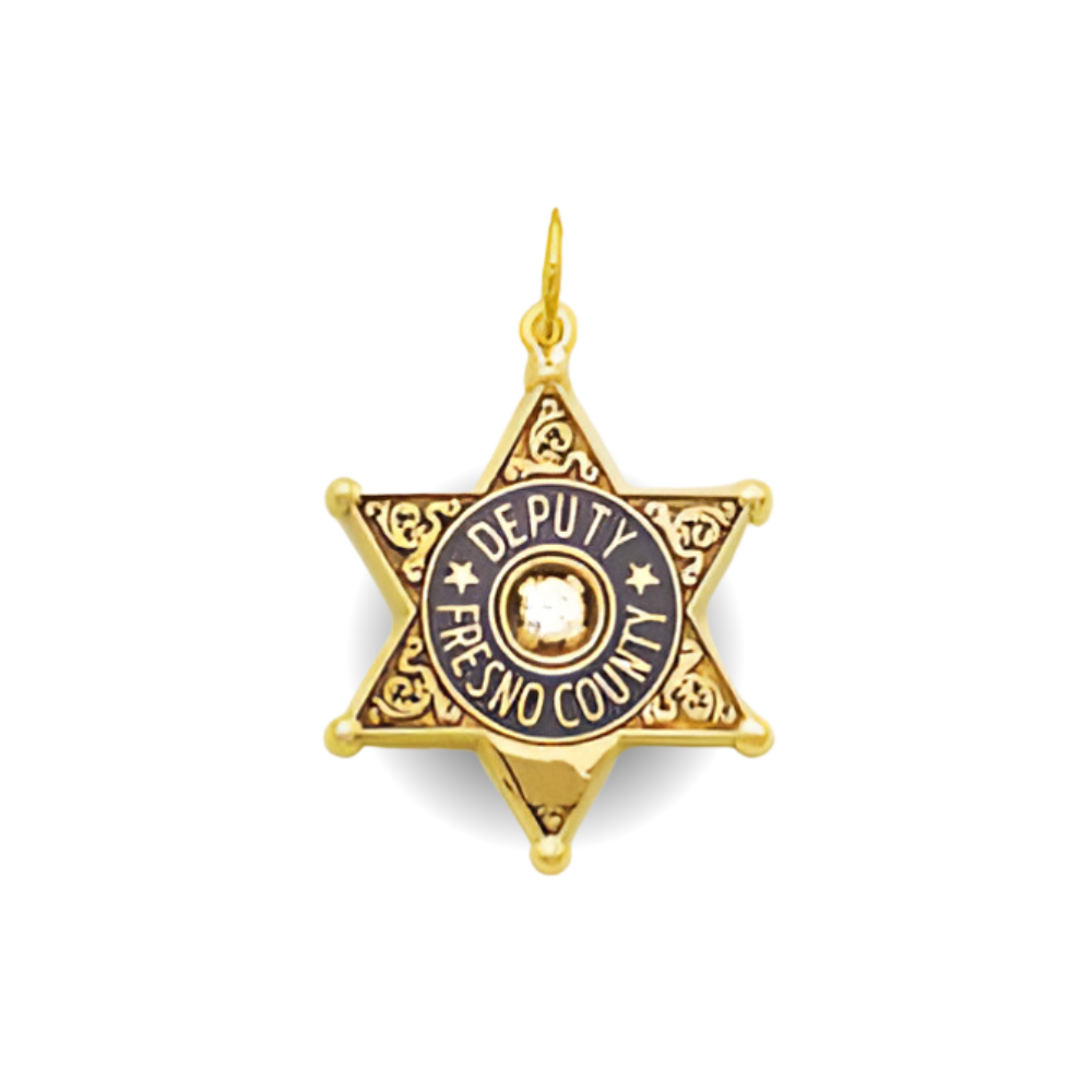 Fresno County Sheriff Department Star Badge Pendant