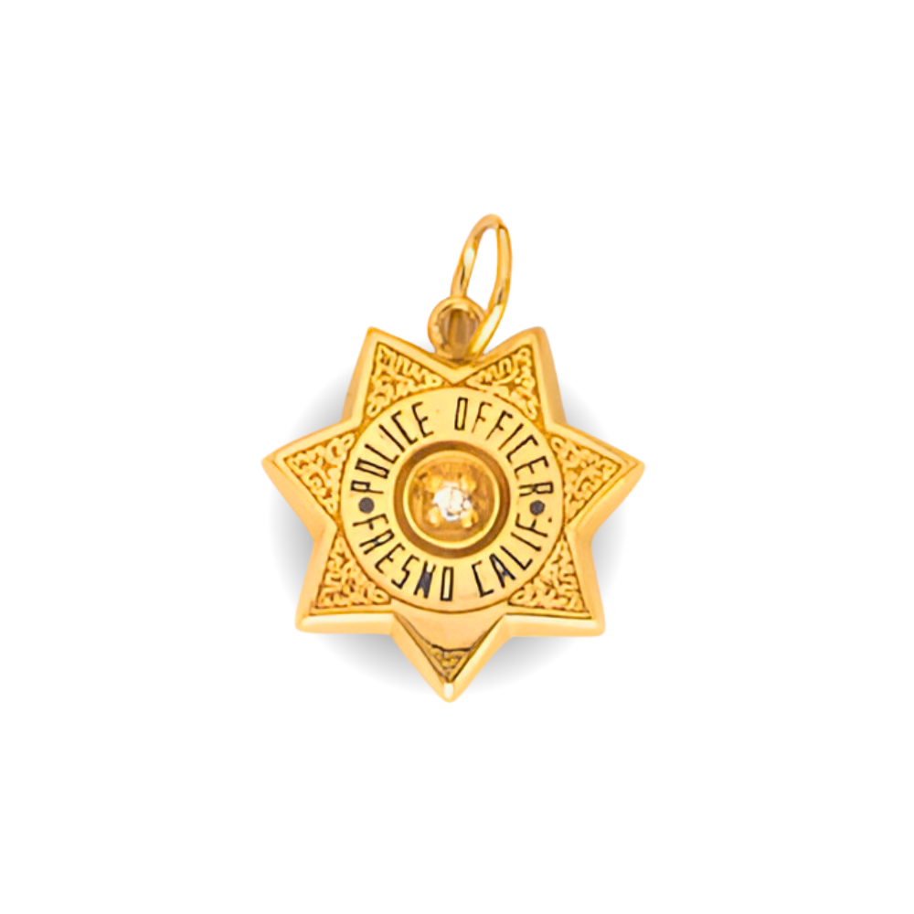 Fresno Police Department Badge Star Pendant