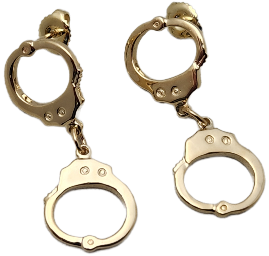 Hand Cuff Earrings - Gold