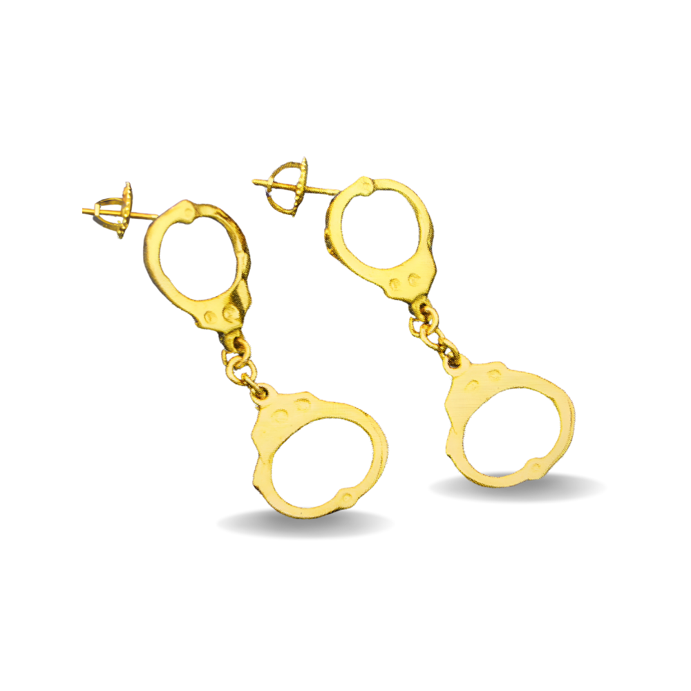 Hand Cuff Earrings - Gold