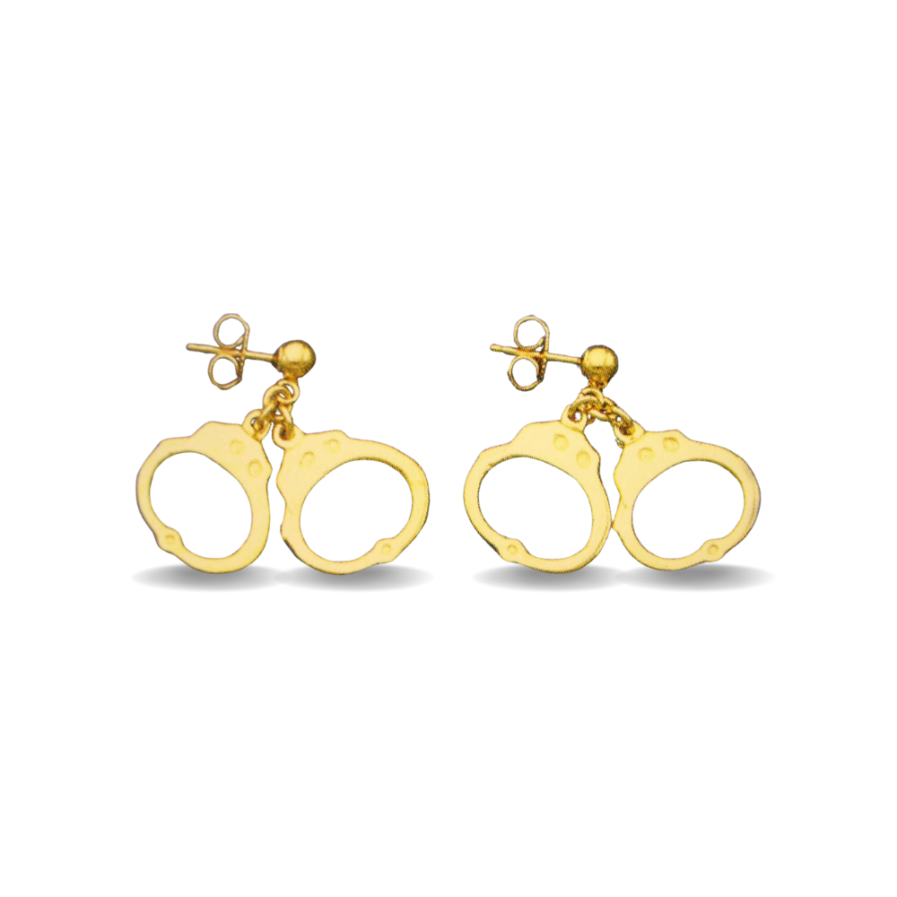 Hand Cuff Earrings - Gold