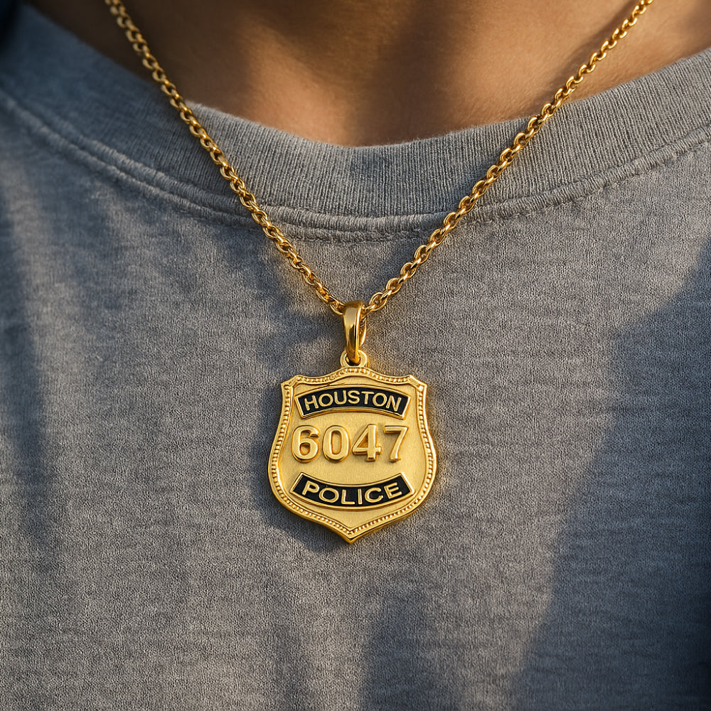 Houston Police Department Badge Pendant