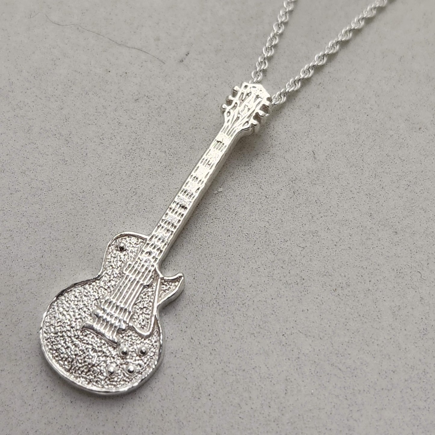 Les Paul Guitar Pendant / Necklace / Charm - Silver & Gold