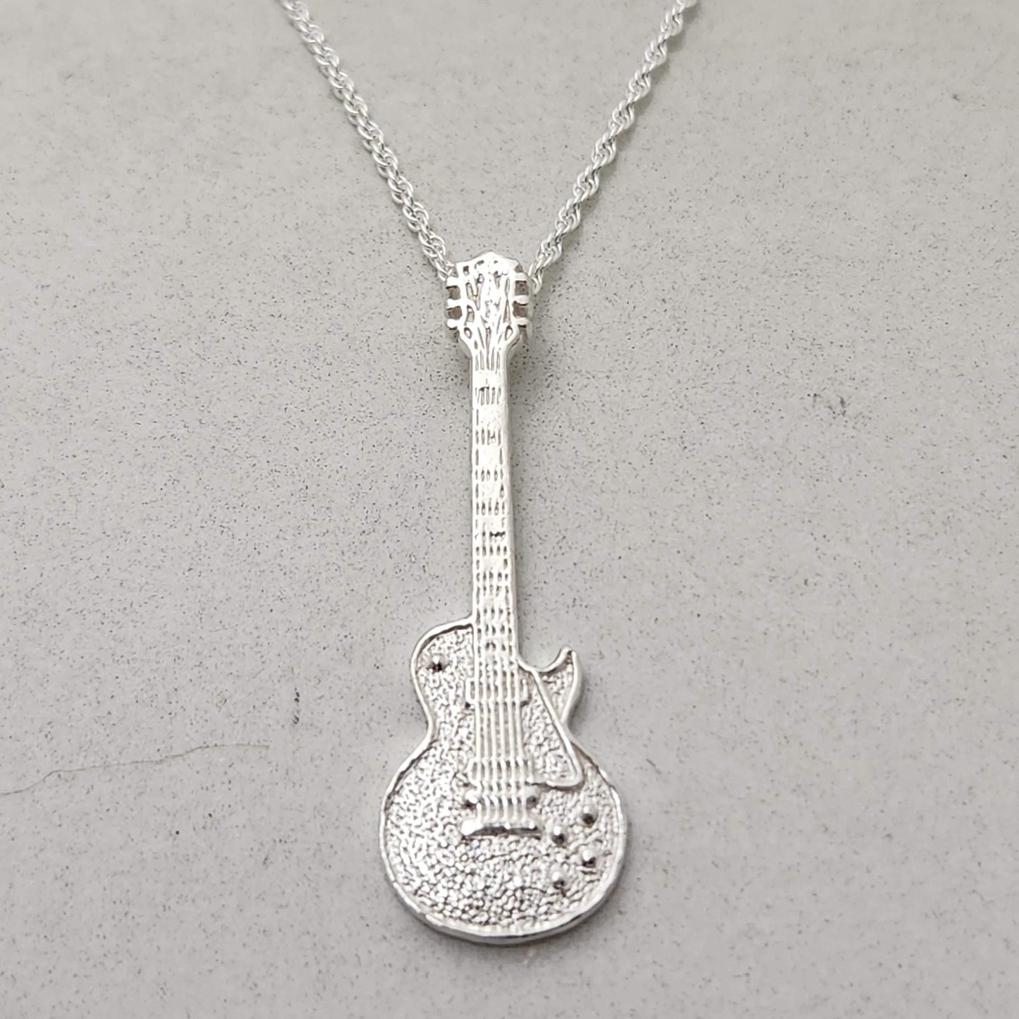 Les Paul Guitar Pendant / Necklace / Charm - Silver & Gold