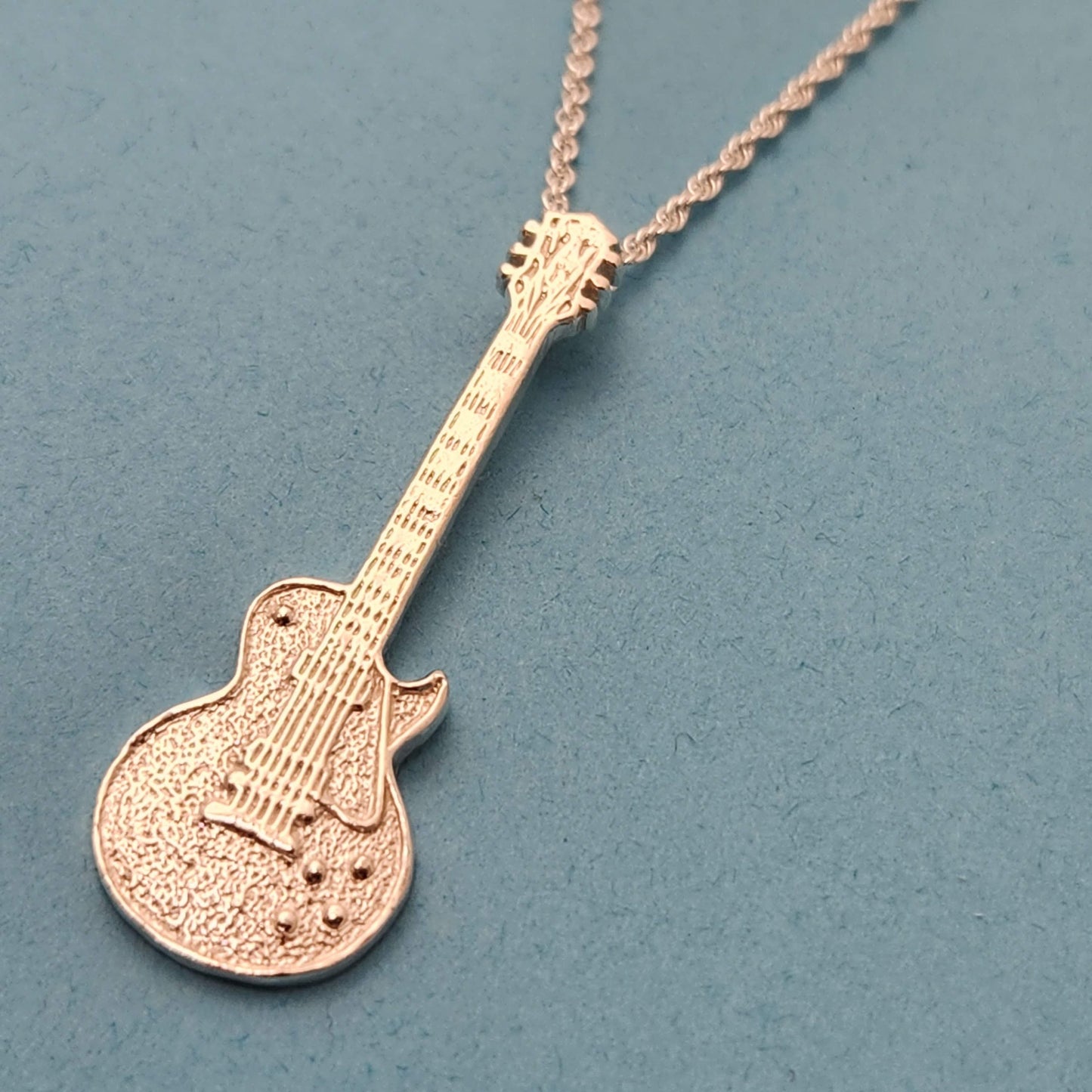 Les Paul Guitar Pendant / Necklace / Charm - Silver & Gold