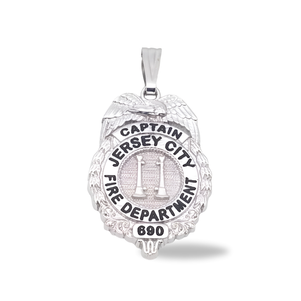 Jersey City Fire Department Badge Pendant / Charm