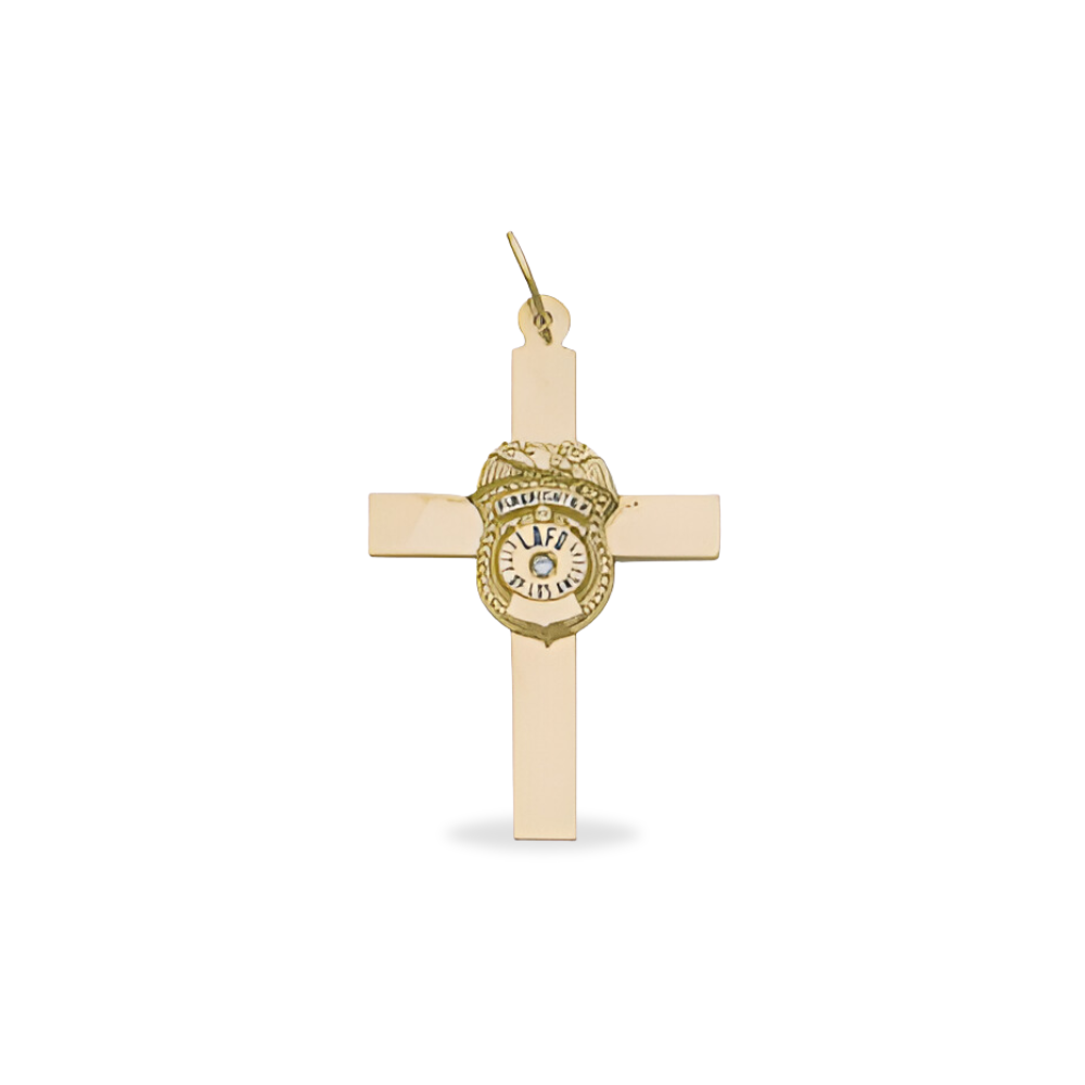 LAFD Cross Badge Pendant