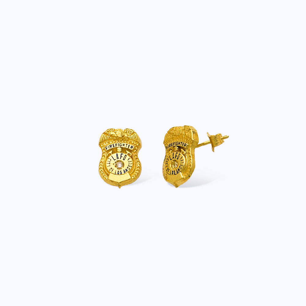 LAFD Badge Earrings