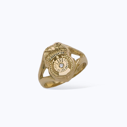 LAFD Badge Ring Split Shank