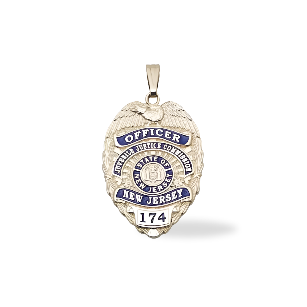 New Jersey Juvenile Justice Department Badge Pendant