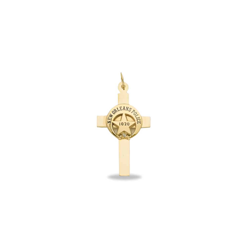 New Orleans Police Department Badge Cross Pendant