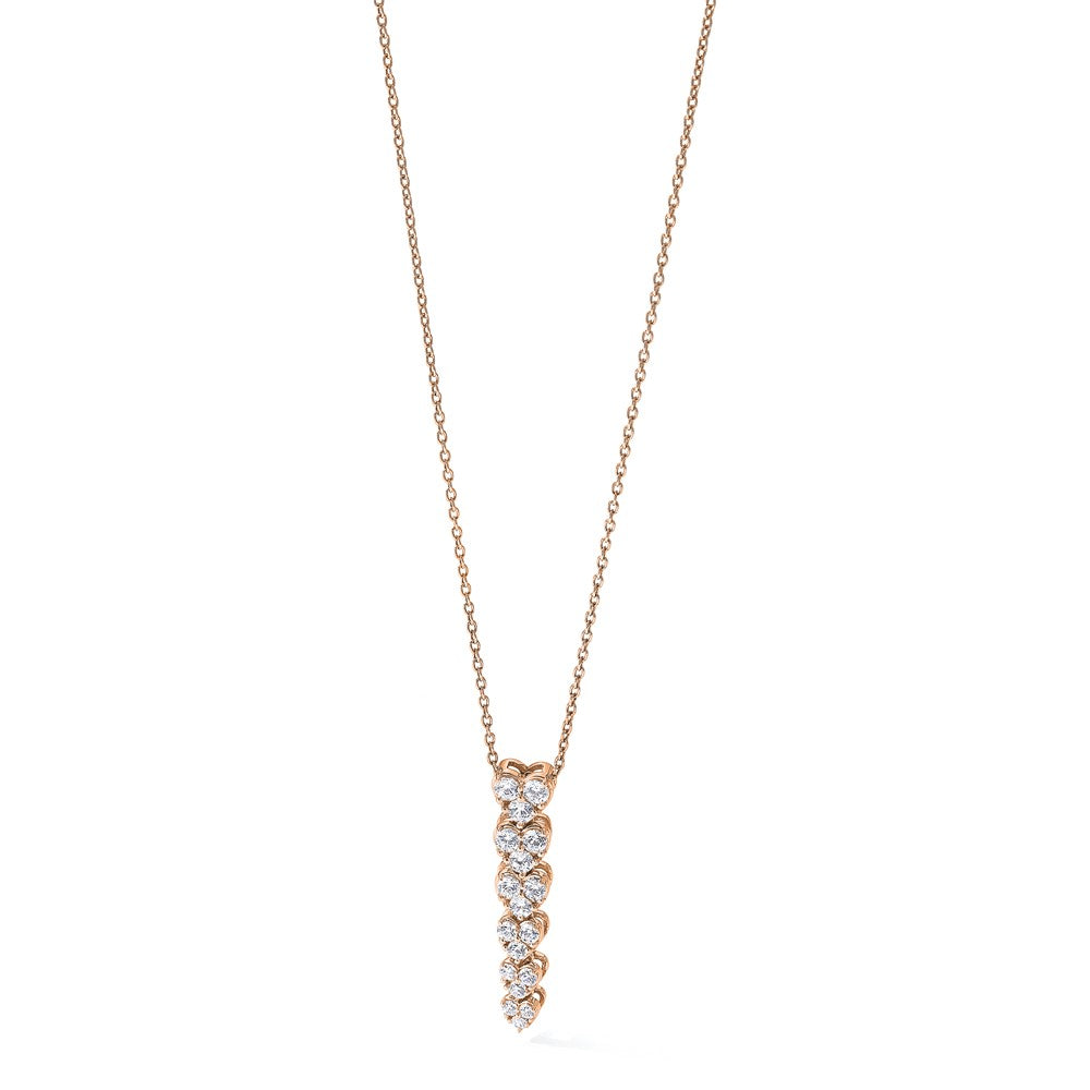 True Origin Lab Grown Diamond VS+ F+ Complete 18 in Hearts Pendant Necklace
