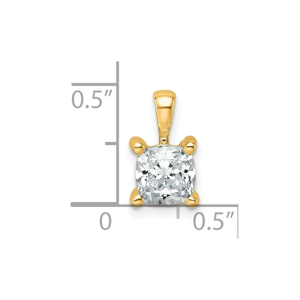 Lab Grown Diamond VS/SI+ G+ Cushion Complete Four Prong Pendant