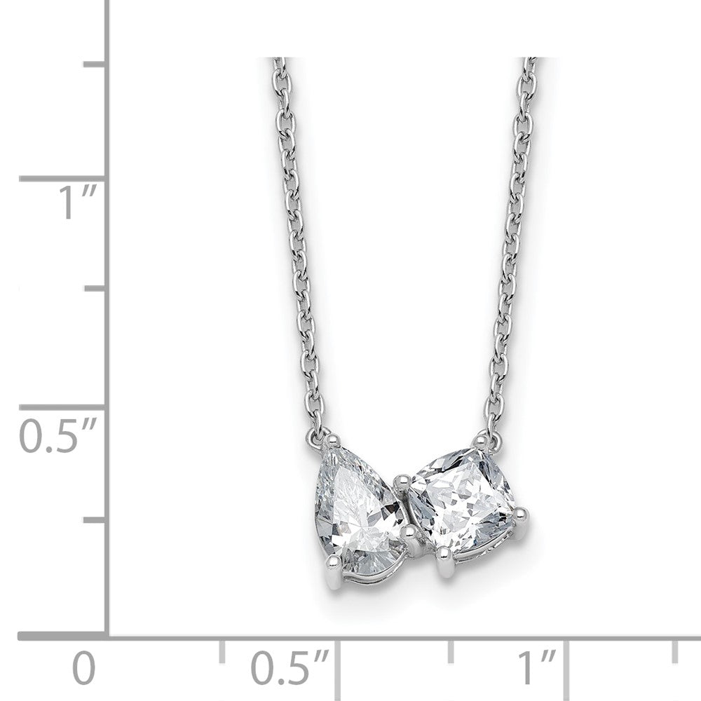 True Origin Lab Grown Diamond VS+ F+ 18 in Complete Two Stone Necklace