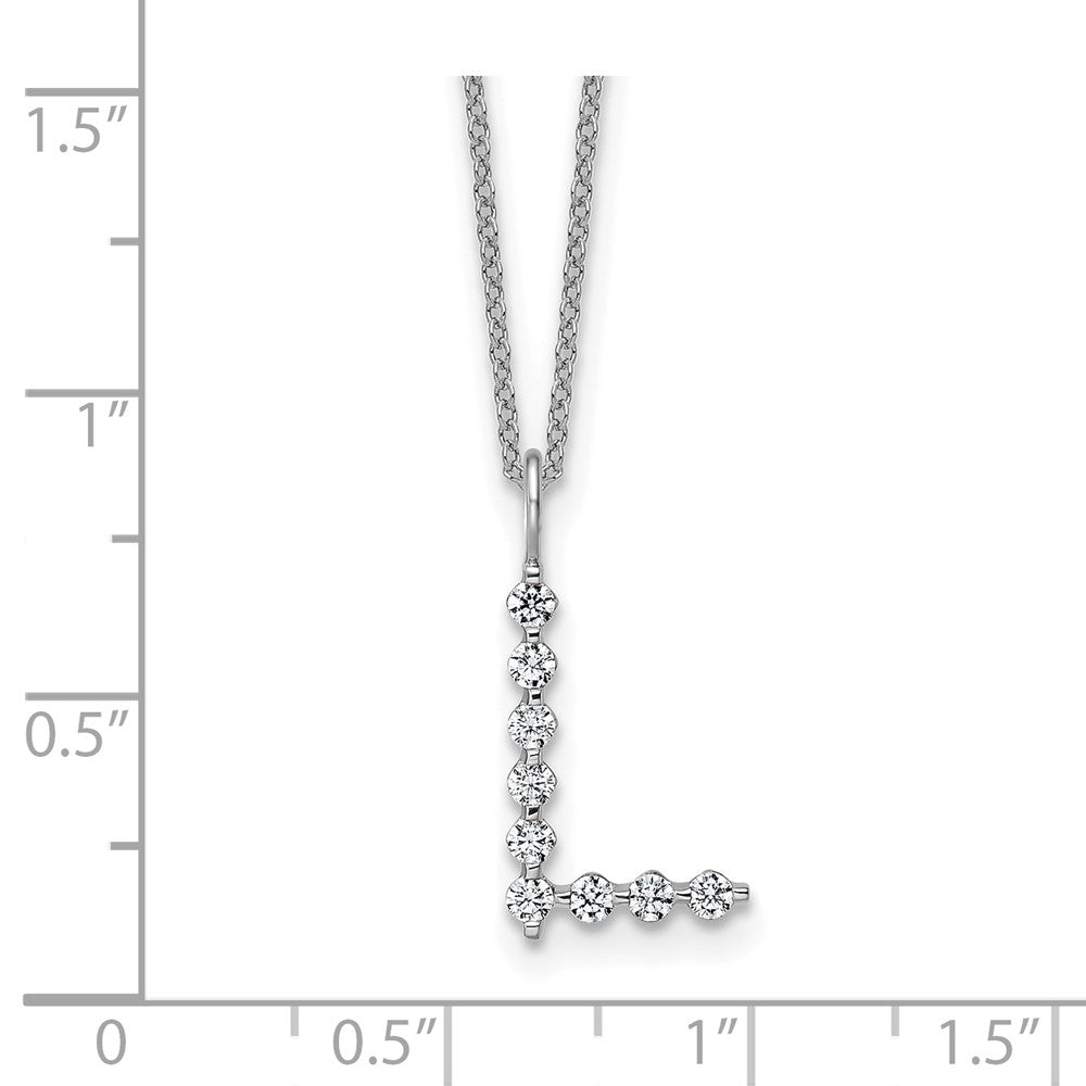 True Origin Lab Grown Diamond VS+ F+ Complete Alphabet L Pendant Necklace