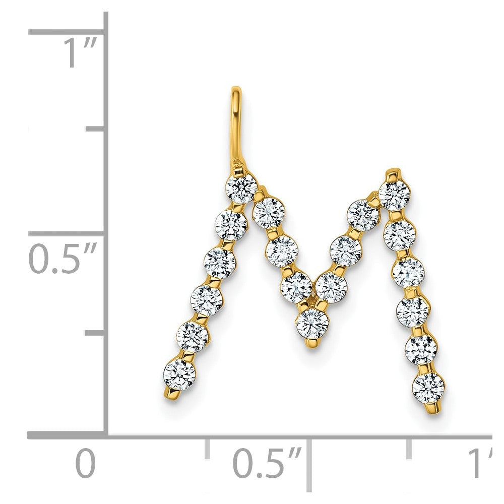 True Origin Lab Grown Diamond VS+ F+ Complete Alphabet M Pendant