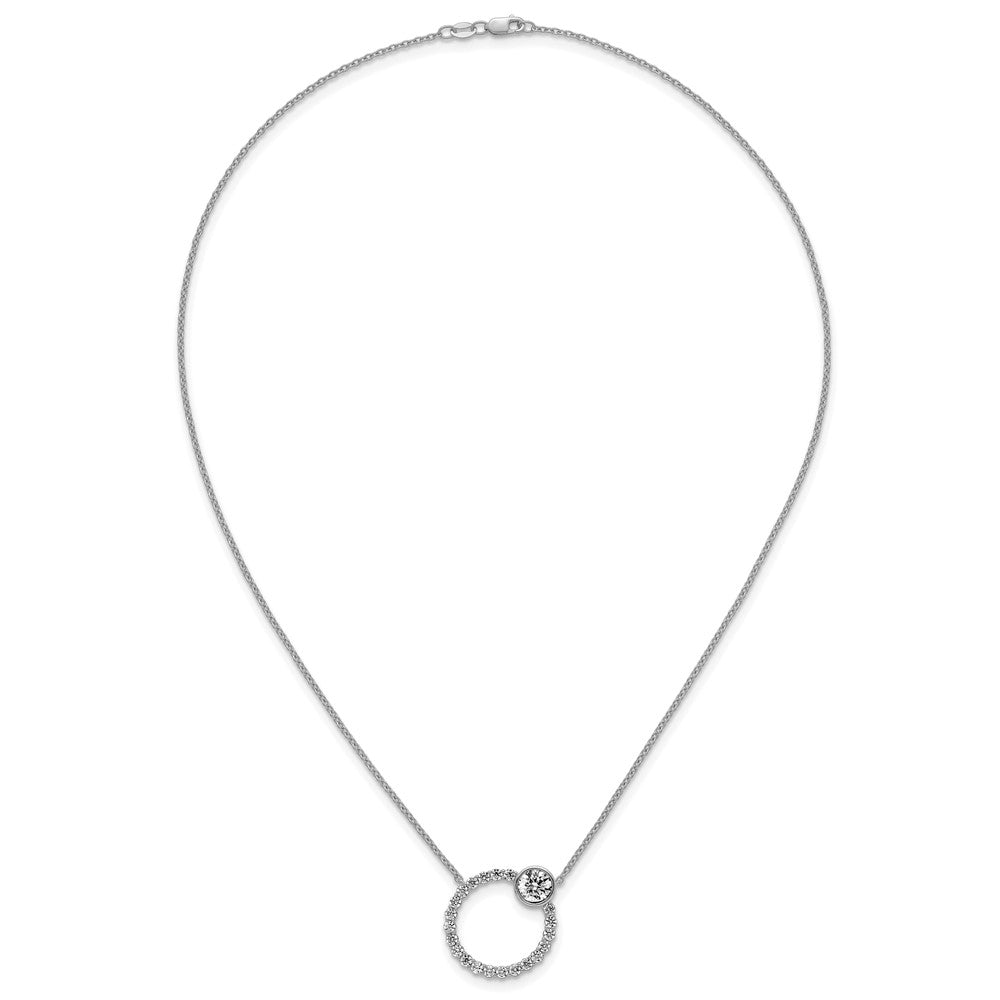 True Origin Lab Grown Diamond VS+ F+ Complete Round Bezel-Set Eternity Necklace