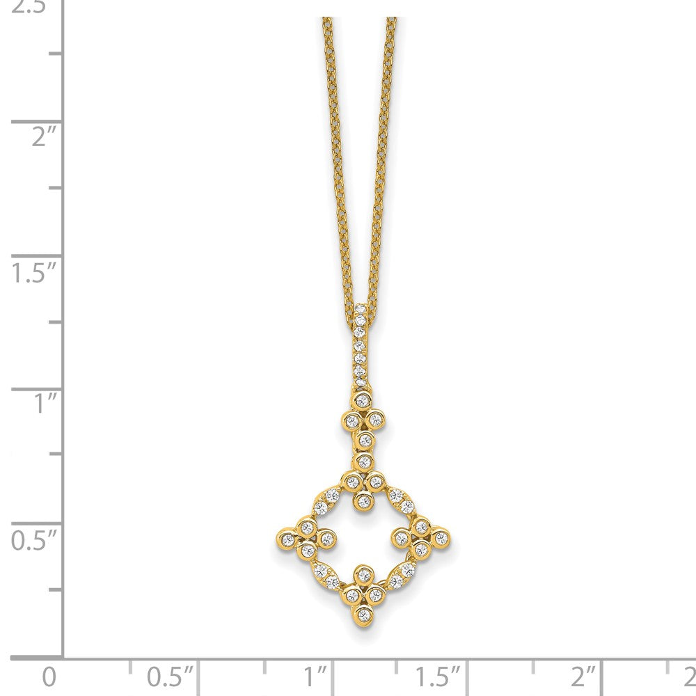 True Origin Lab Grown Diamond VS+ F+ Complete 18 in Bloom Floral Necklace