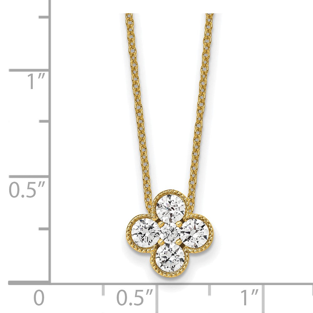 True Origin Lab Grown Diamond VS+ F+ Complete 18 in Bloom Floral Necklace