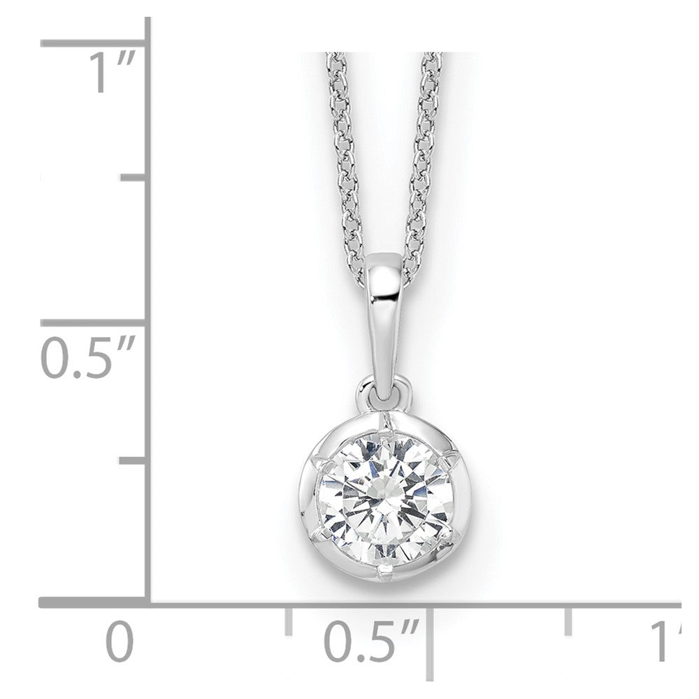 True Origin Lab Grown Diamond VS+ F+ Complete 18 in Round Solitaire Necklace