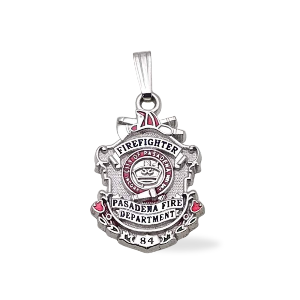Pasadena California Fire Dept. Badge Pendant