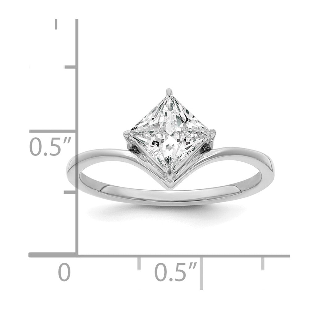 True Origin Lab Grown Diamond VS+ F+ Princess Solitaire Complete Ring