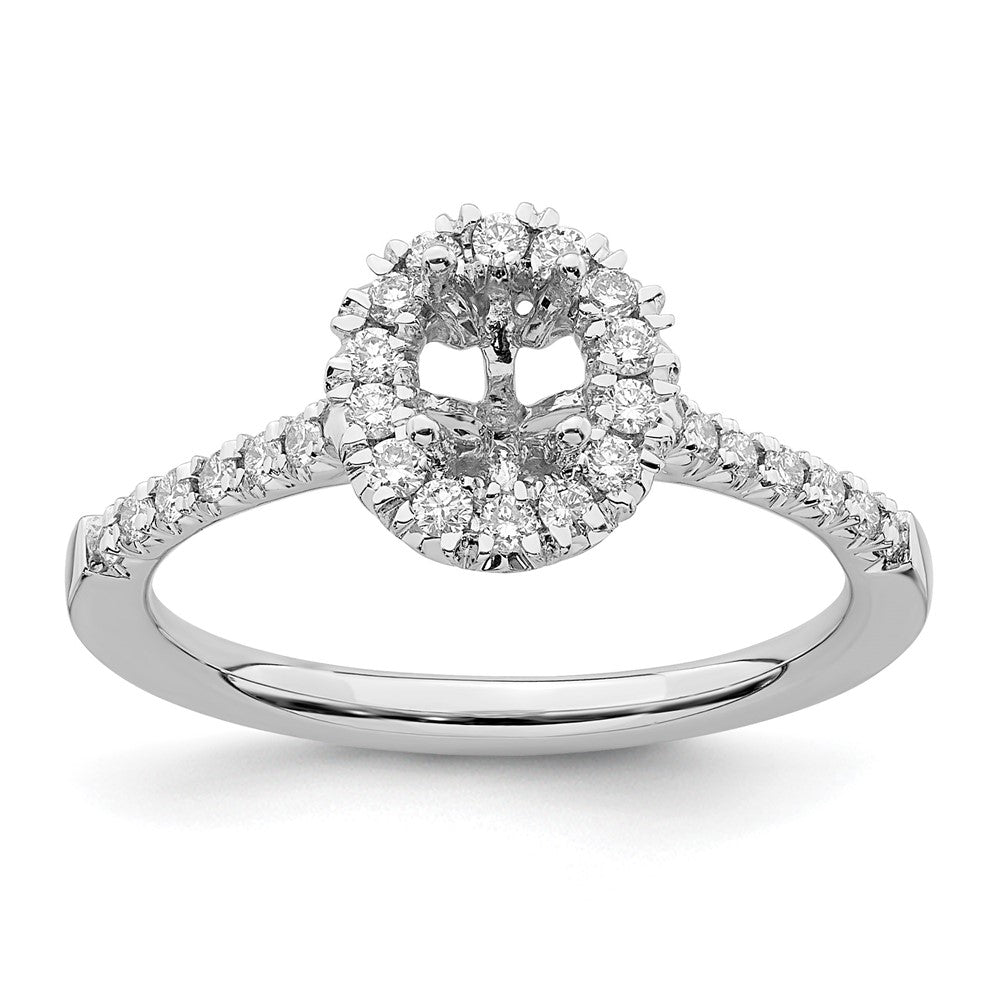 True Origin Lab Grown Diamond VS+ F+ Semi-Mount Oval Halo Engagement Ring