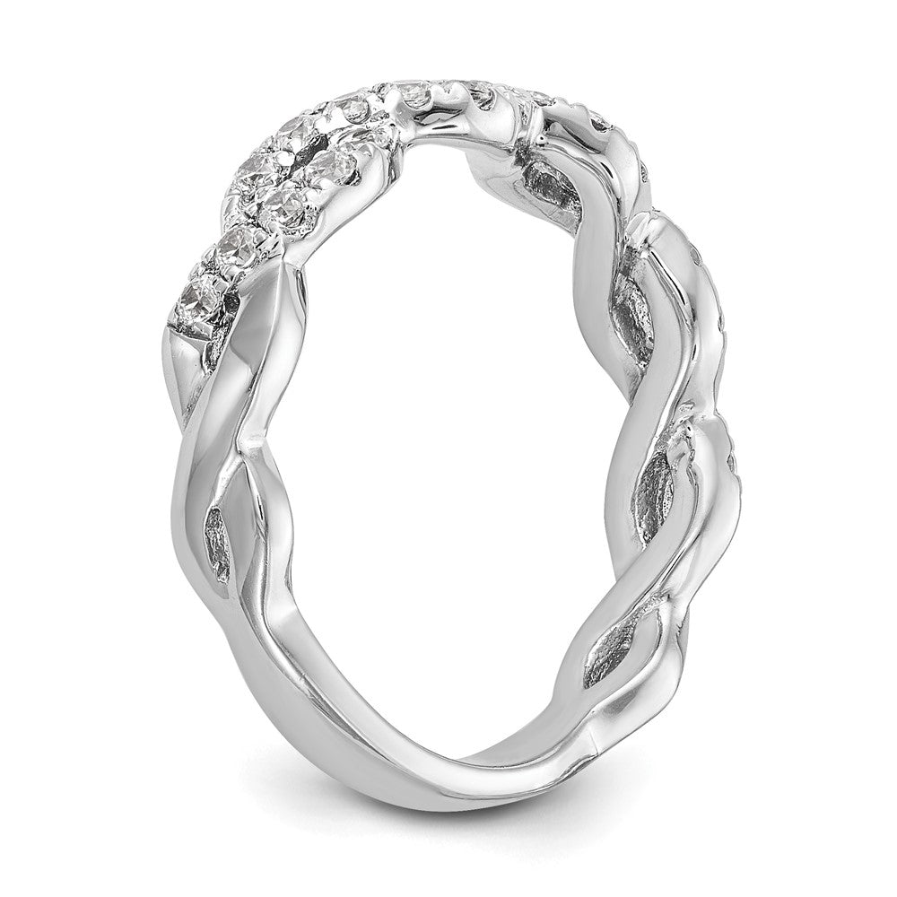 True Origin Lab Grown Diamond VS+ F+ Intertwined Complete Band