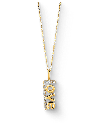 Love Diamond Necklace - 14k gold