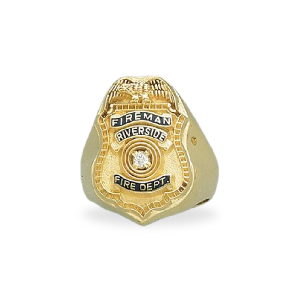 Riverside Fire Department Badge Ring