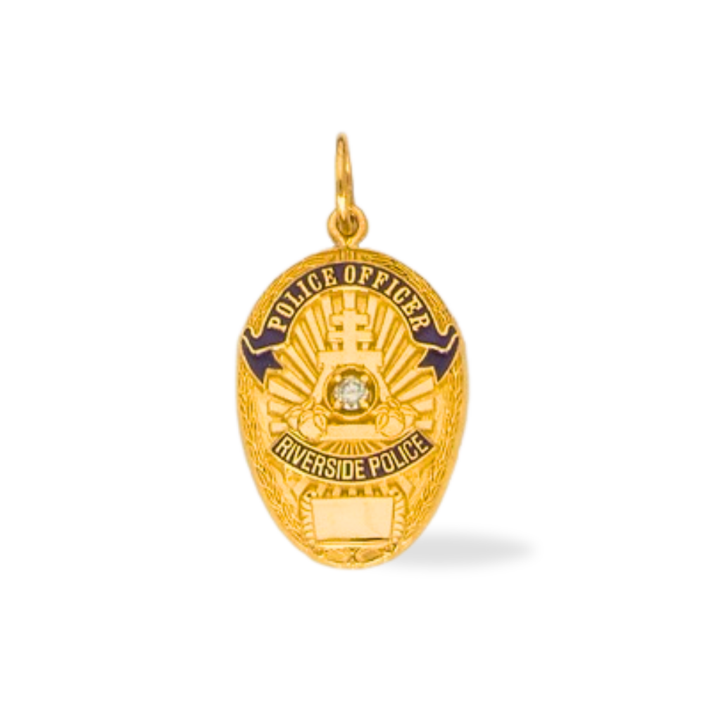 Riverside Police Department Badge Pendant