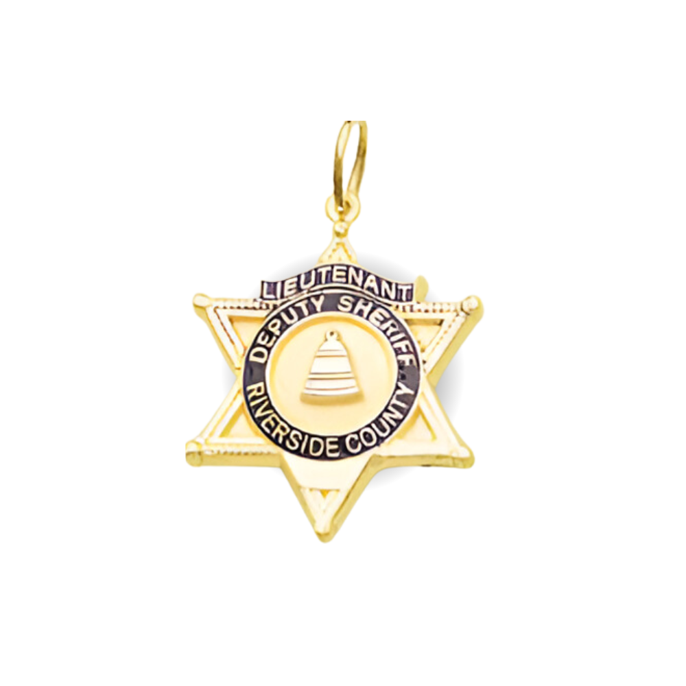 Riverside Sheriff Department Star Badge Pendant