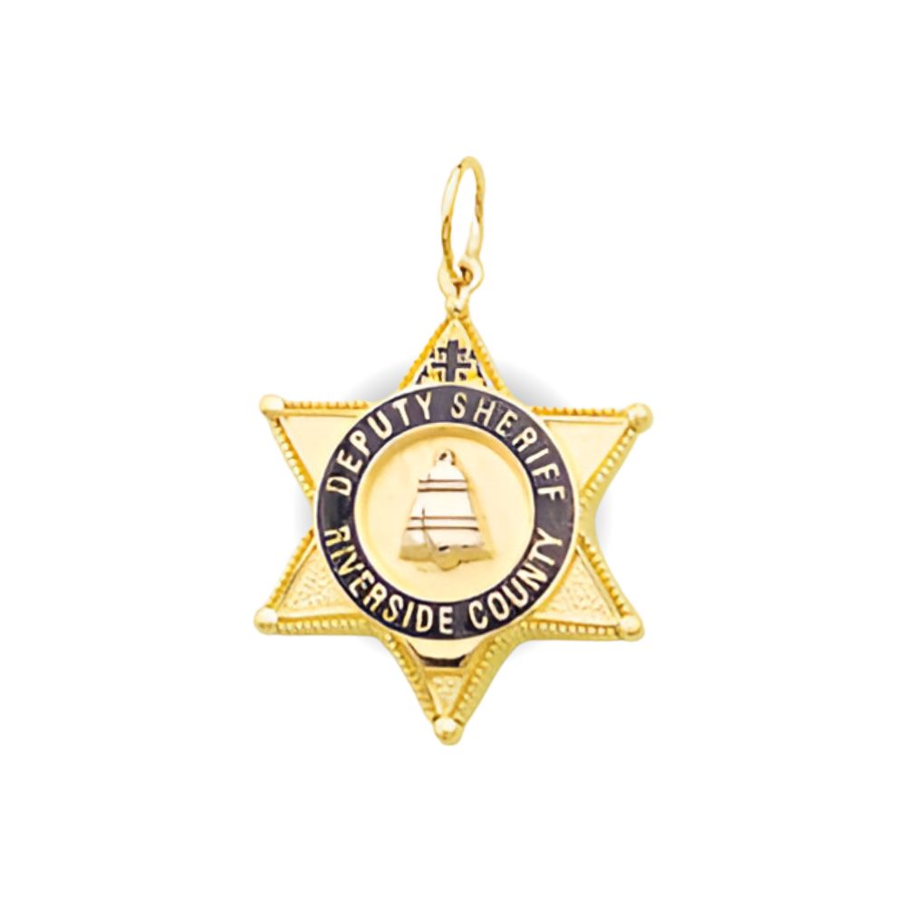 Riverside Sheriff Department Star Badge Pendant