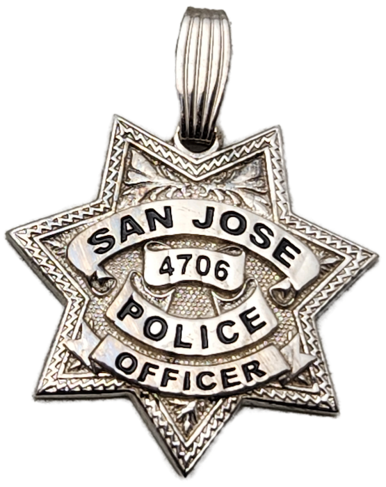 San Jose Police Department Star Badge Pendant
