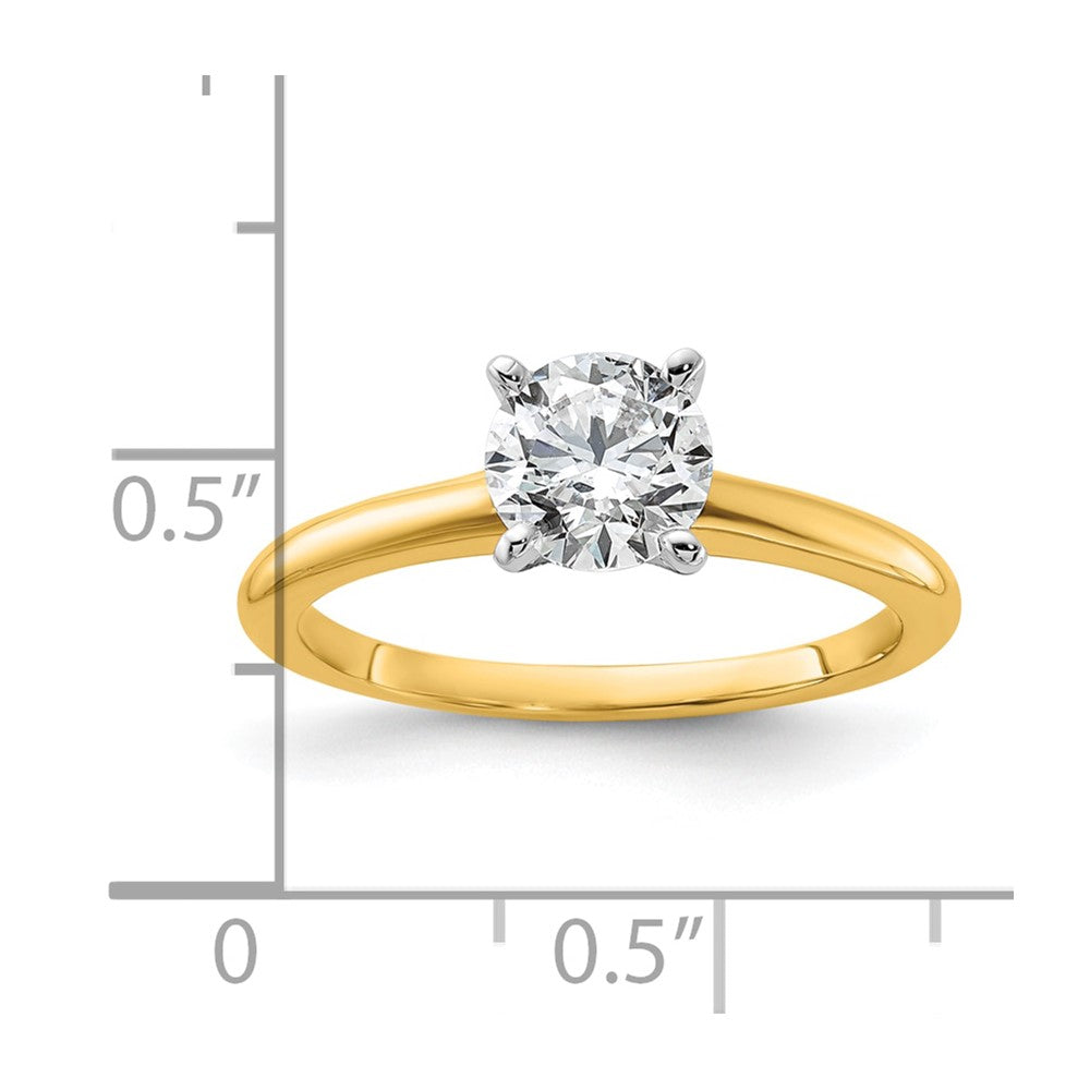 Certified Lab Grown Diamond VS+ F+ Round Complete Solitaire Engagement Ring
