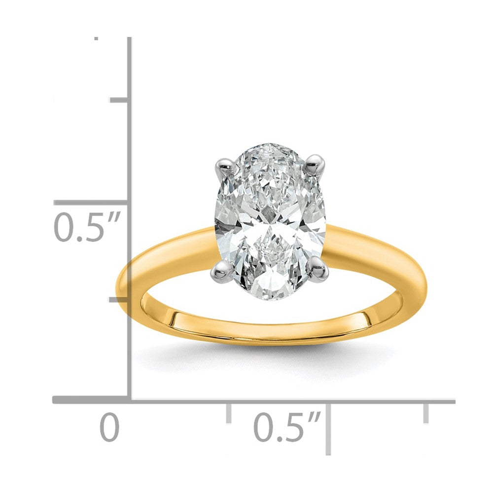 Certified Lab Grown Diamond VS/SI+ G+ Oval Complete Solitaire Engagement Ring