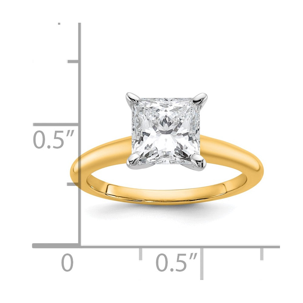 Certified Lab Grown Diamond VS/SI+ G+ Princess Complete Solitaire Engagement Ring