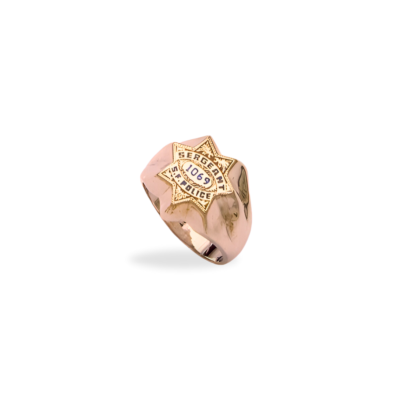 San Francisco Police Department Star Badge Ring