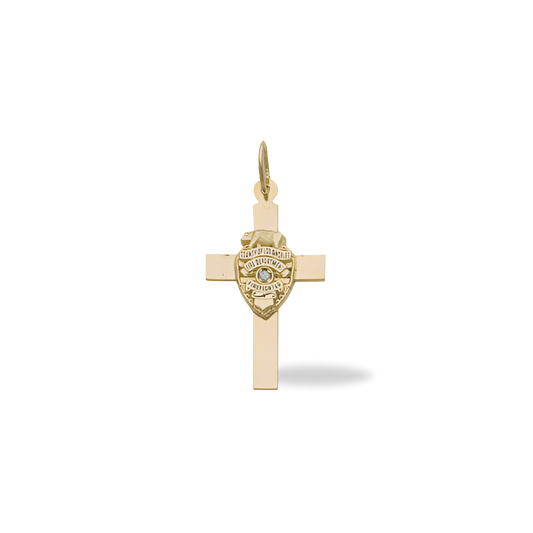 LACFD Badge Cross Pendant