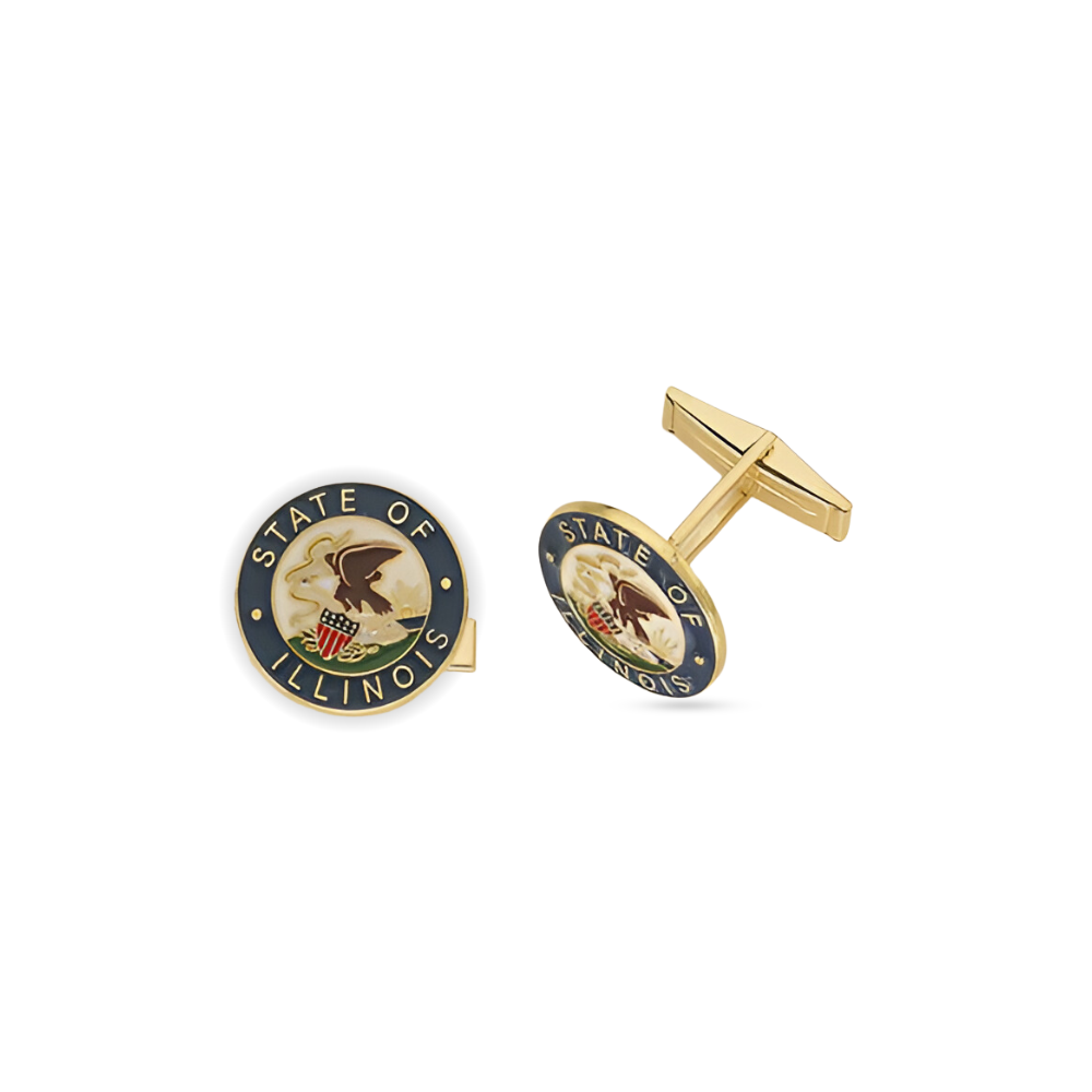 State of Illinois Badge Cufflinks