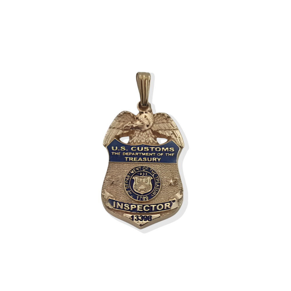 US Customs The Dept. of Treasury Badge Pendant - Officer
