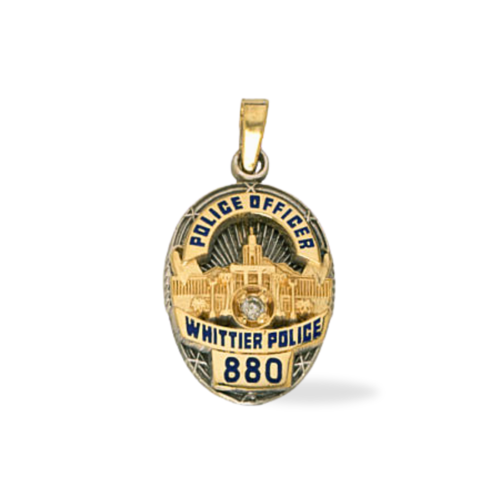 Whittier Police Department Badge Pendant