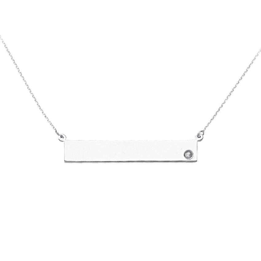 Popular Bar Necklace - Gold & Diamond